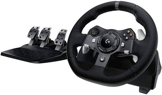 Logitech G920ドライビングフォースレーシングホイールとペダル(Xbox、PC)