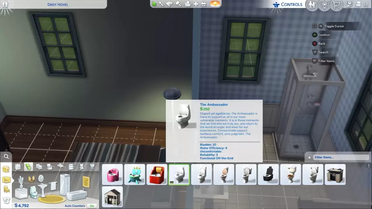 Les toilettes de l'ambassadeur, une option rentable pour la rupture et la réparation dans les Sims 4.