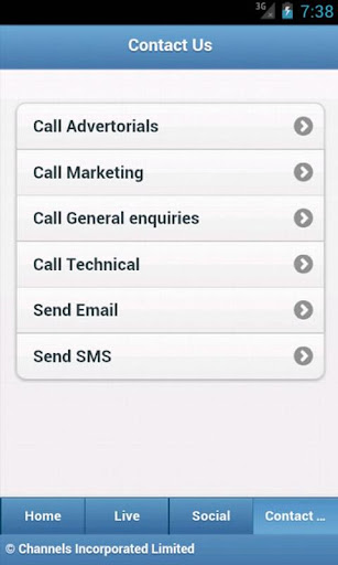 ChannelsTV Mobile for Androids Captura de tela 2