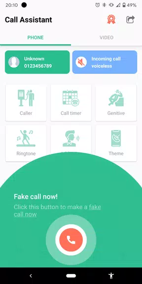Fake Call and Sms Captura de pantalla 0