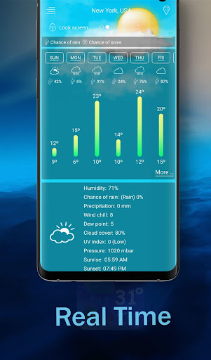 Weather and Radar Live ဖန်သားပြင်ဓာတ်ပုံ 0