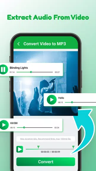 Video to MP3: Video Converter Capture d'écran 1