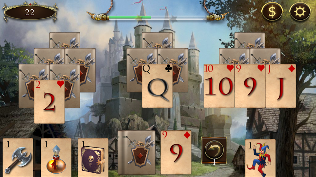 Legends of Solitaire Curse of the Dragons TriPeaks Tangkapan skrin 1