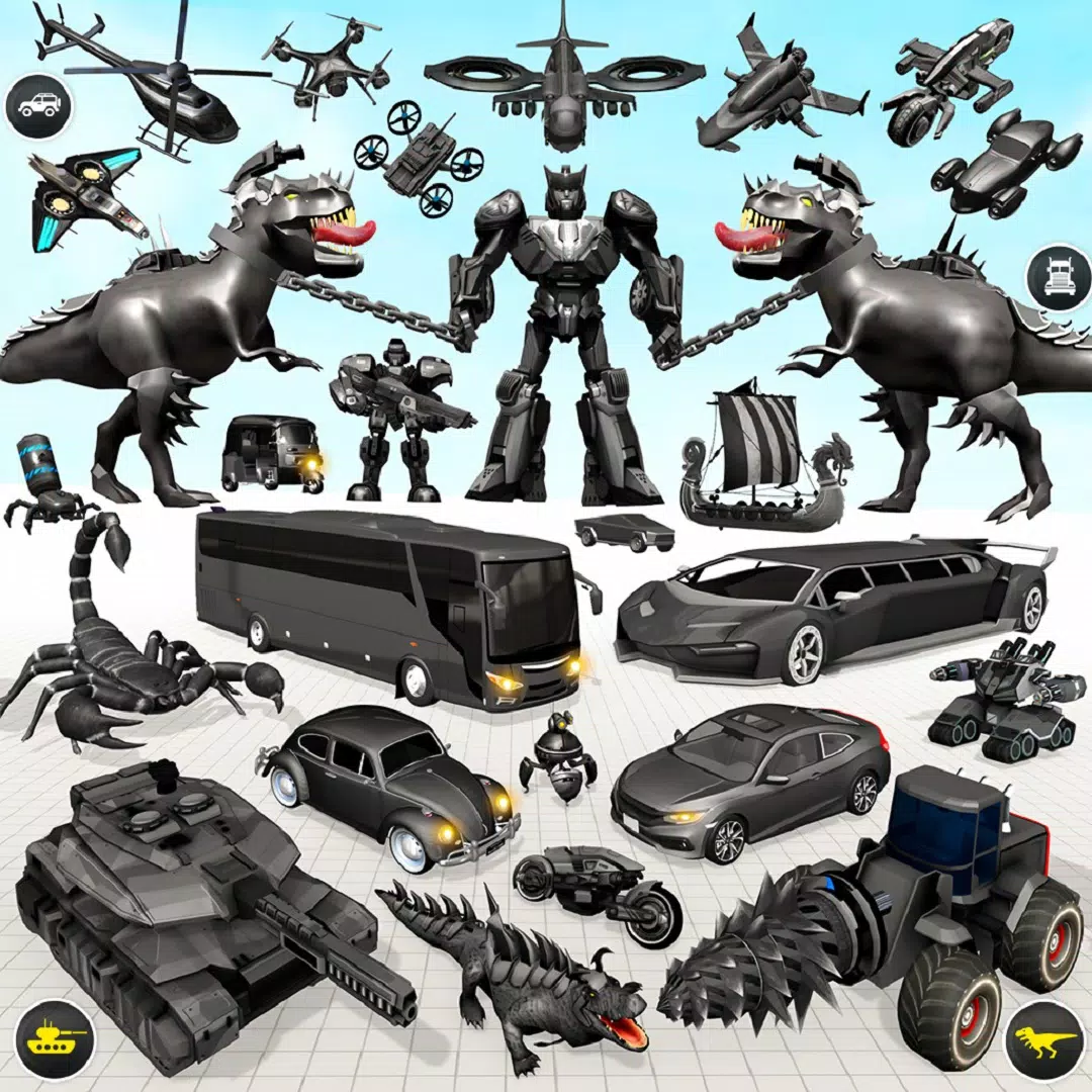Dino Robot Car Transform Game Captura de pantalla 0