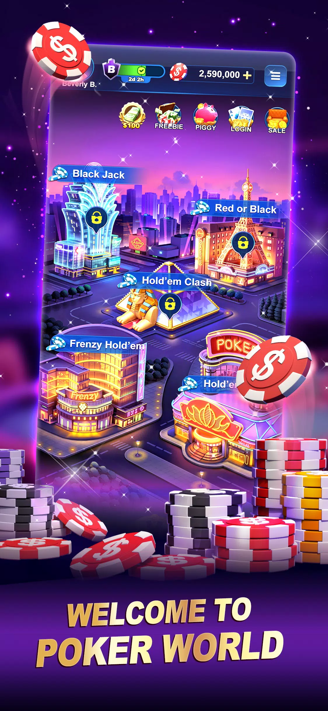 Poker World-Hold'em Frenzy 스크린샷 0