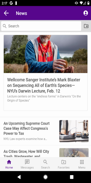 NYU Mobile Captura de pantalla 1