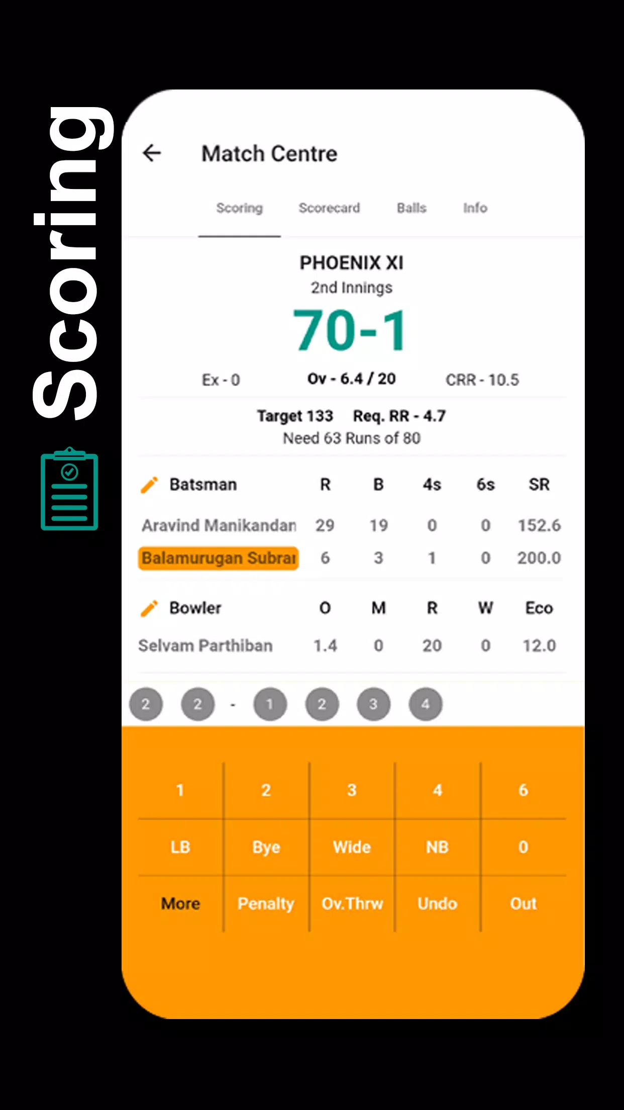 STUMPS - The Cricket Scorer ภาพหน้าจอ 0