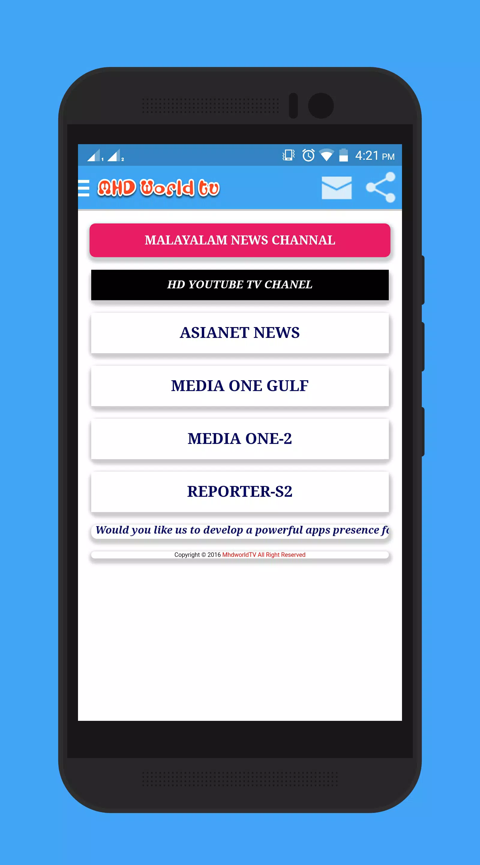 Mhd world tv Capture d'écran 1