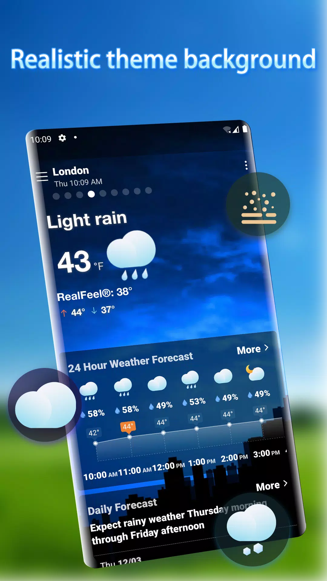 Local Weather Alerts - Widget ภาพหน้าจอ 1