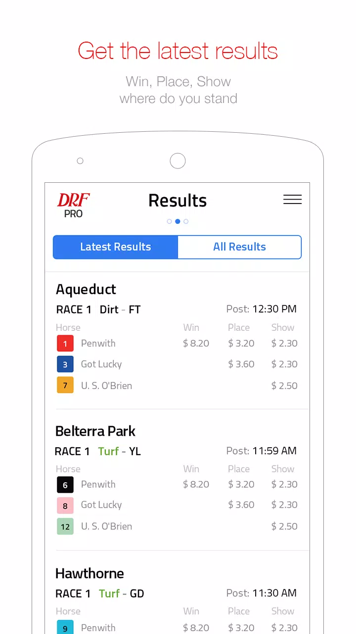 Daily Racing Form Ekran Görüntüsü 1