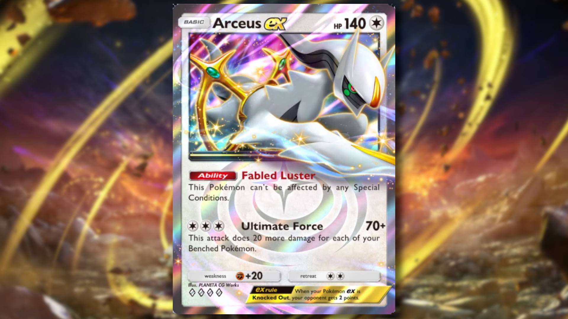 口袋妖怪TCG口袋的顶部Arceus Ex甲板