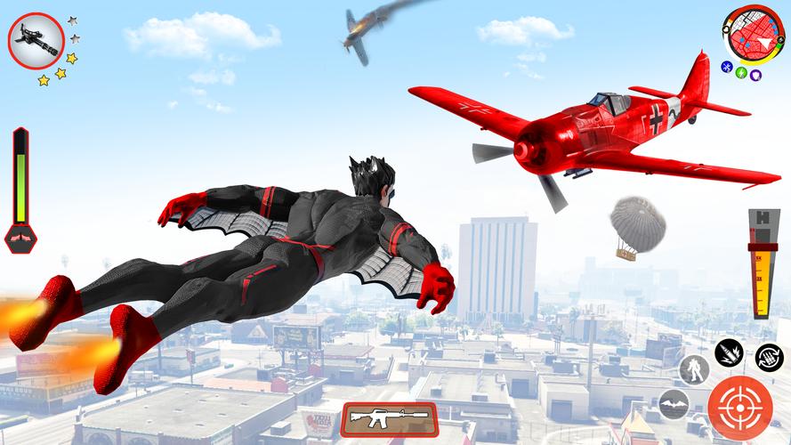 Flying Bat Robot Bike Game應用截圖第3張