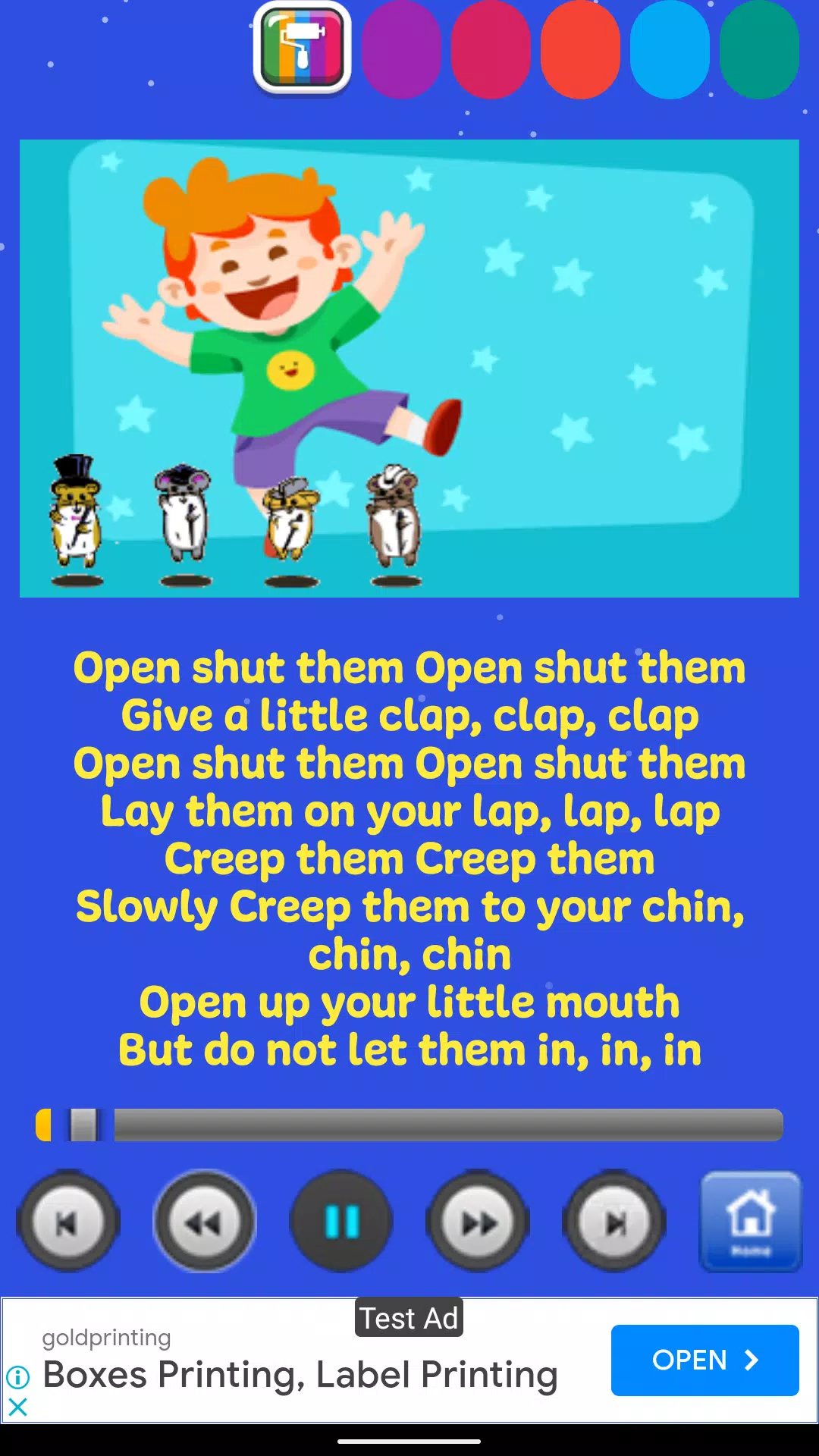 Kids Songs Offline App Tangkapan skrin 3