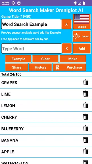 Word Search Maker Omniglot應用截圖第0張