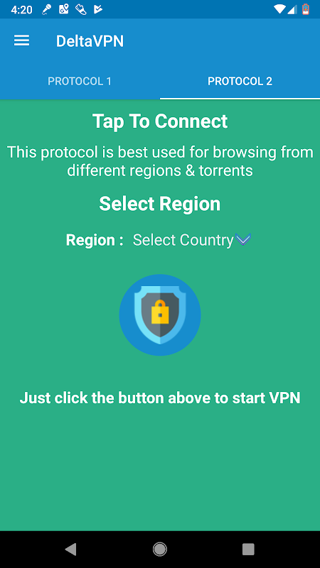 Delta VPN : Secure VPN Proxy : VPN UK, IRAN, USA Capture d'écran 0
