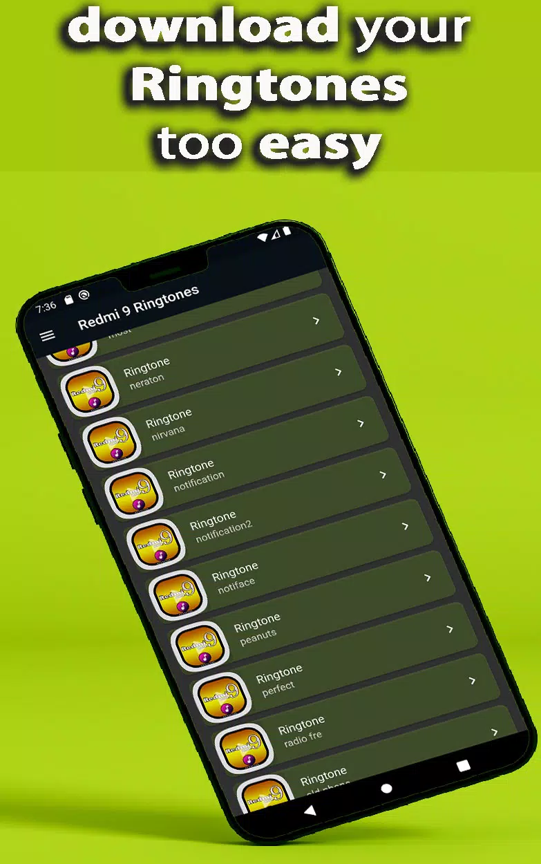 Redmi Note 9 Ringtone App 스크린샷 2