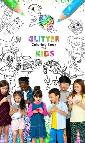 Crianças Jogo Colorir Glitter Captura de tela 0