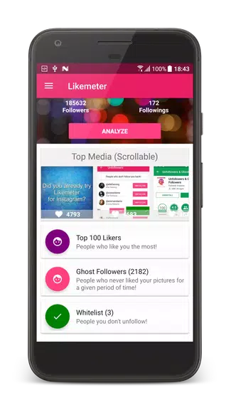Likes & Ghost Followers for Instagram ภาพหน้าจอ 1