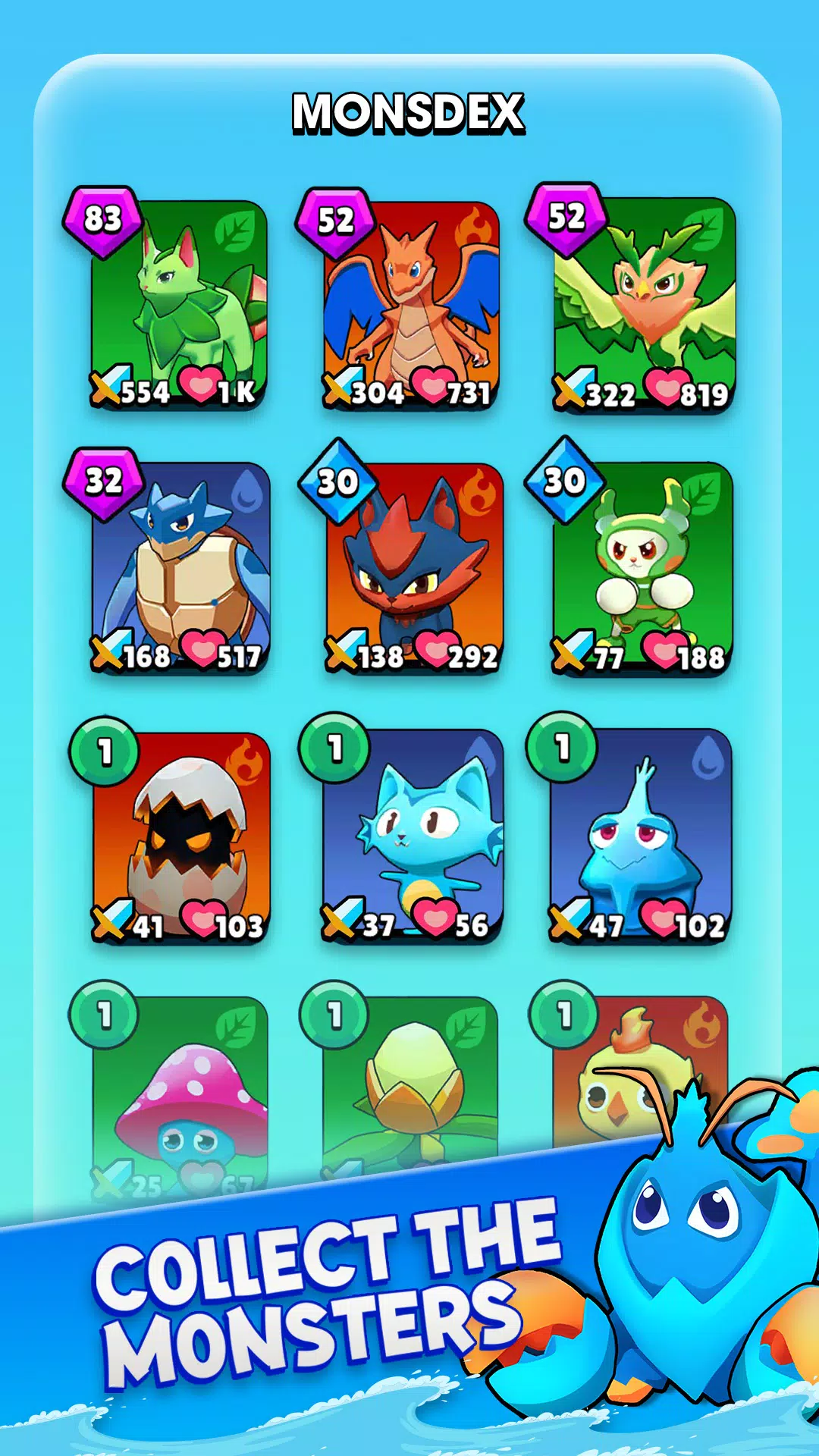 Negamon Lite: Monster Battle スクリーンショット 1