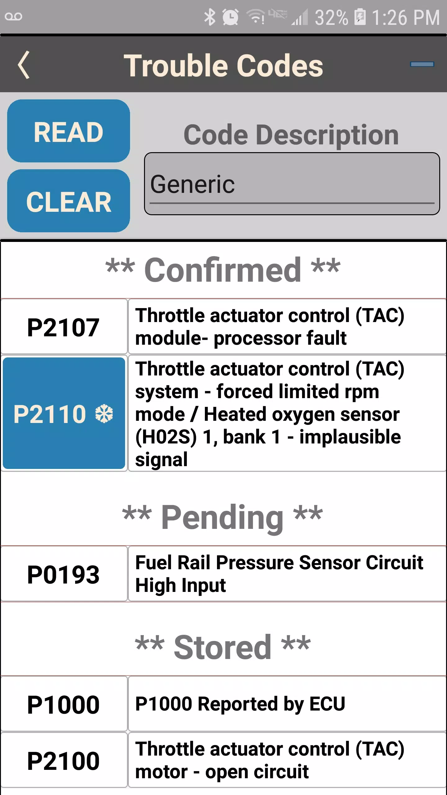 OS OBD2 Interface 스크린샷 1