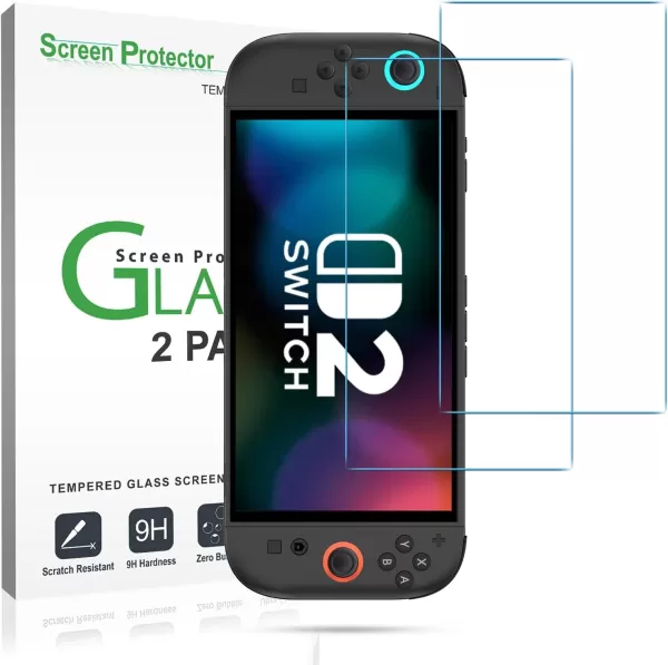 Nintendo Switch 2のAmfilm Tempered Glass Screen Protector 2