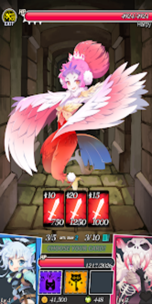 Dungeons und Mädels Karten-RPG Screenshot 0
