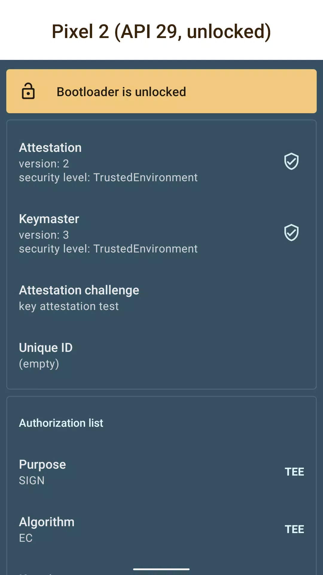 Key Attestation Demo Ảnh chụp màn hình 1