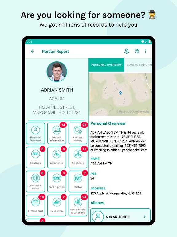 PeopleLooker Background Search Captura de tela 3