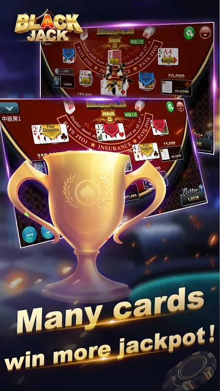 Blackjack 21-Free online poker game-jackpot casino Capture d'écran 1