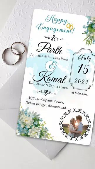 Engagement Card Maker & Design Captura de pantalla 1